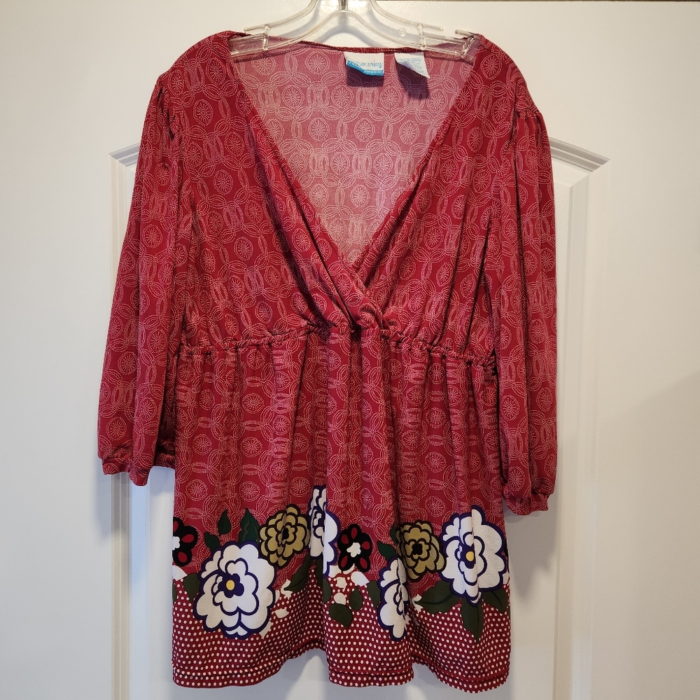 ANNOUNCEMENTS POLY BLEND MATERNITY TOP SIZE XL